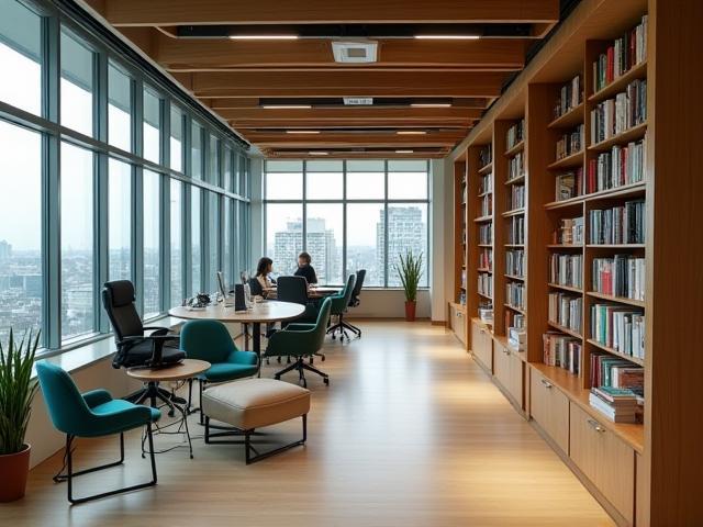Interior view of Dar Al Hikma office or library