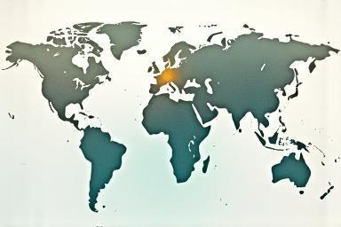 Map highlighting distribution regions