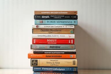 Stack of books in different languages